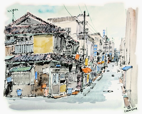 a House on the Corner at Doshomachi